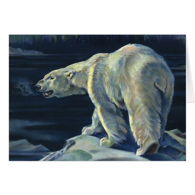 Vintage Polar Bear, Arctic Marine Life Animals (Front Horizontal)