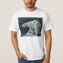 Vintage Polar Bear, Arctic Marine Life Animals