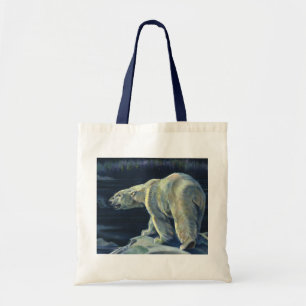 Vintage Polar Bear, Arctic Marine Life Animals Tote Bag