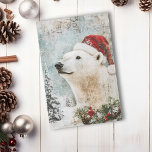 Vintage Polar Bear Christmas Winter Aged Decoupage Postcard<br><div class="desc">This design may be personalized by choosing the Edit Design option. You may also transfer onto other items. Contact me at colorflowcreations@gmail.com or use the chat option at the top of the page if you wish to have this design on another product or need assistance. See more of my designs...</div>