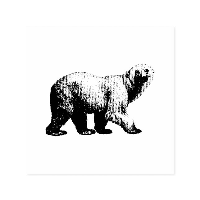 VINTAGE POLAR BEAR RUBBER STAMP (Design)