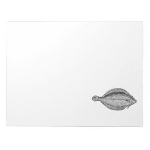 Vintage Pole Flounder Fish Personalized Template Notepad