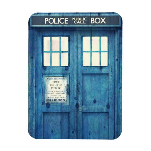 Vintage Police phone Public Call Box Magnet (Vertical)