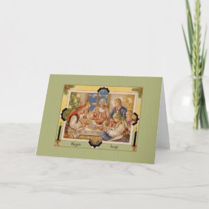 Vintage Polish Christmas Greeting Card