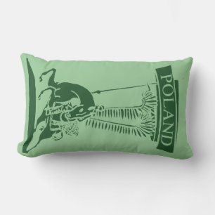 Vintage Polish Winged Hussar Lumbar Pillow