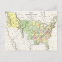 Vintage Political of the United States Map (1833)