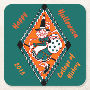 Vintage Polka Dot Witch Cardboard Coasters