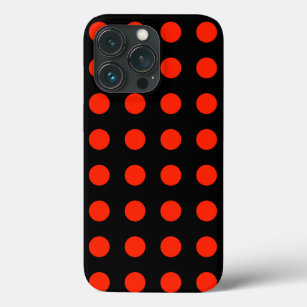 Vintage Polka Dots Black Red Colour Retro Classica iPhone 13 Pro Case