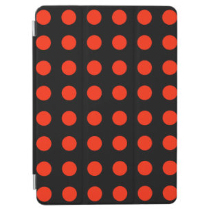 Vintage Polka Dots Black Red Colour Retro Classica iPad Air Cover
