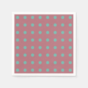 Vintage Polka Dots Rose Gold Colour Retro Classica Napkin