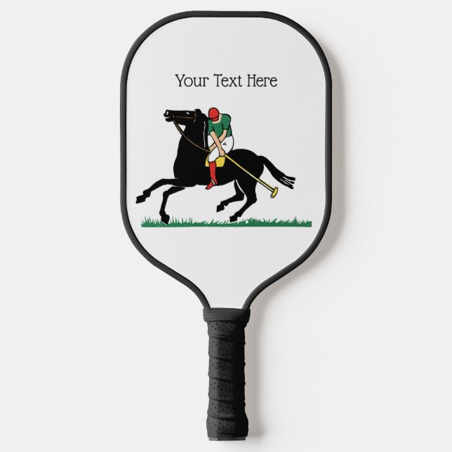 Vintage Polo Player on Pony Large Pickleball Paddle (Front)