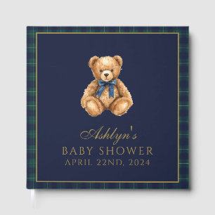 Vintage Polo Teddy Bear Baby Shower Guest Book