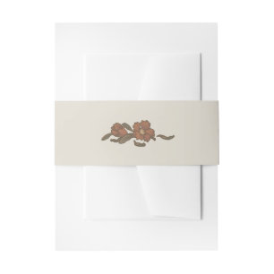 Vintage Pomegranate Belly Band Invitation Belly Band