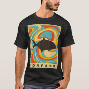 Vintage Pompano Fish Lover Animal Retro Style T-Shirt