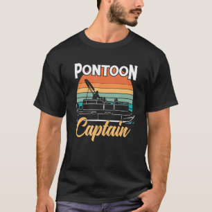 Vintage Pontoon Captain Boat Owner Boating Boater T-Shirt