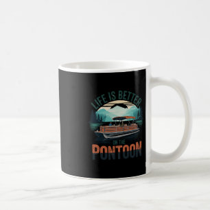 Vintage Pontoon Captain Pontoon Boat Vacation Summ Coffee Mug