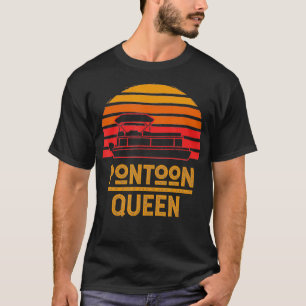 Vintage Pontoon Women Funny Boating  T-Shirt