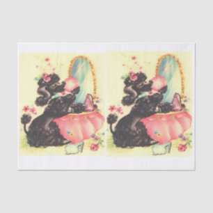 Vintage Poodle for Decoupage Tissue Paper