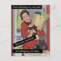 Vintage Poor Planning Busy Woman on Phone