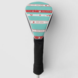 Vintage Pop Art Best Mom Love Pattern Golf Head Cover
