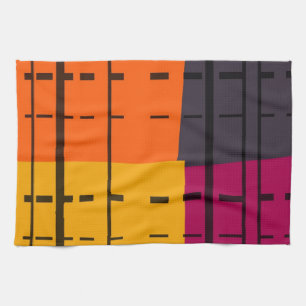Vintage Pop Art Colourful Pattern Kitchen Towel