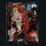 Vintage Pop Art Portrait baby call Poster<br><div class="desc">This eye-catching vintage pop art portrait poster features a striking collage of a baby's face,  composed of various magazine cutouts and newspaper clippings. The bold red,  white,  and black color scheme creates a dramatic contrast,  drawing attention to the subject's expressive eyes and open mouth.</div>