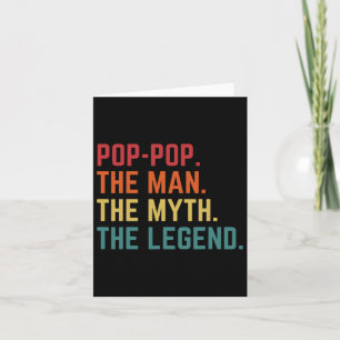 Vintage Pop-pop Man Myth Legend Daddy Grandpa Fath Card