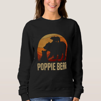 Vintage Poppie Bear Gifts For Father's Day Dad Gra Sweatshirt
