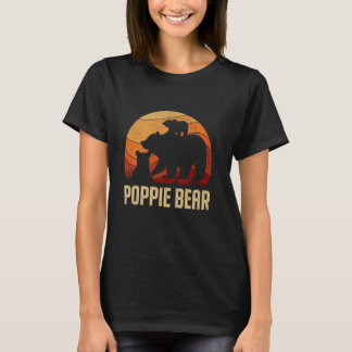 Vintage Poppie Bear Gifts For Father's Day Dad Gra T-Shirt