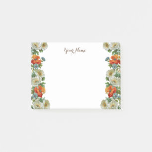 Vintage Poppies and Cornflowers Custom Post it Post-it Notes