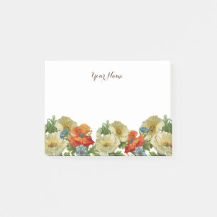 Vintage Poppies and Cornflowers Custom Post it Post-it Notes