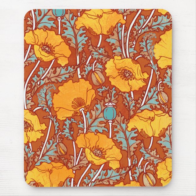 Vintage Poppies ~ Mousepad (Front)