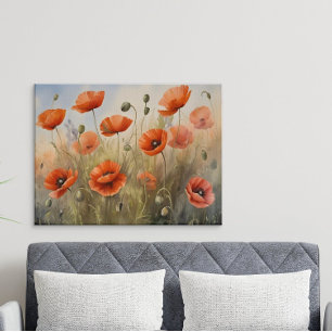 Vintage Poppies Oil Painting Timeless Floral  Poster