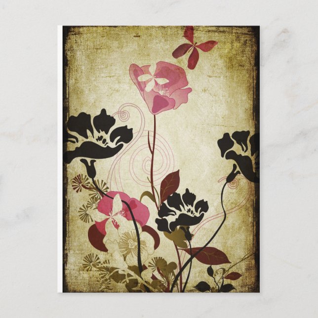 Vintage poppies Postcard (Front)