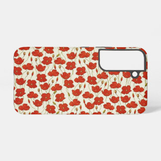 Vintage Poppies Wallpaper Samsung Galaxy Case