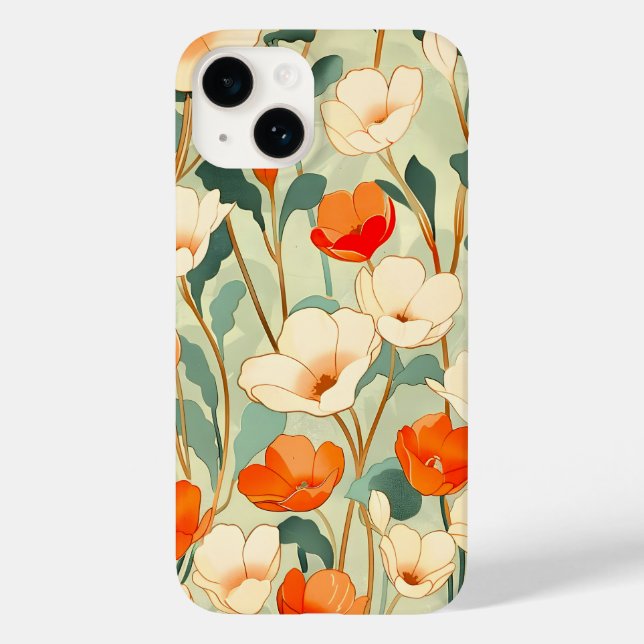 Vintage Poppy Blossom Case-Mate iPhone Case (Back)