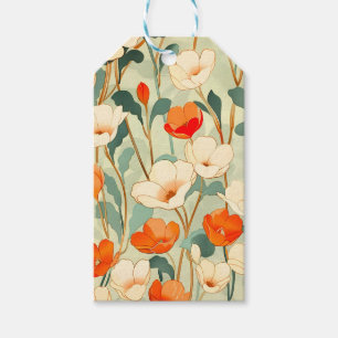 Vintage Poppy Blossom Gift Tags