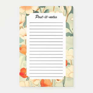 Vintage Poppy Blossom Post-it Notes