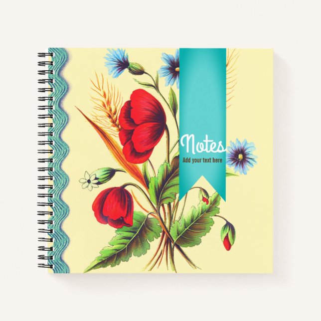 Vintage Poppy Notebook (Front)