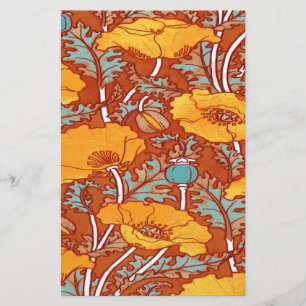 Vintage Poppy Stationery