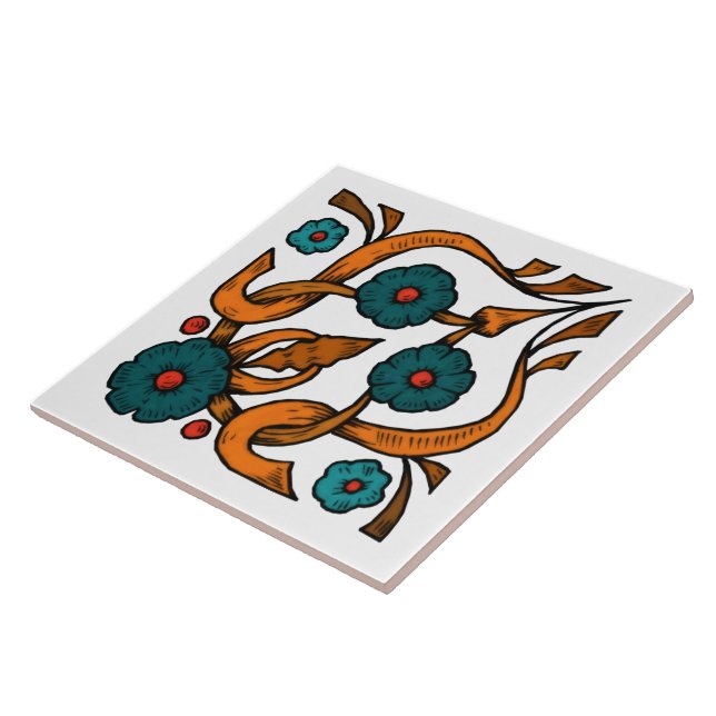 Vintage Poppy Tile (Side)