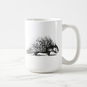 Vintage Porcupine Illustration - 1800's Porcupines Coffee Mug