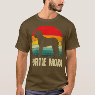 Vintage Portie Mom Dog Lover Mothers  T-Shirt