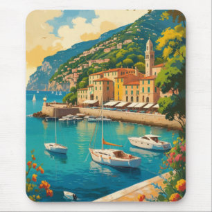 Vintage Portofino Genova Italy Mouse Pad