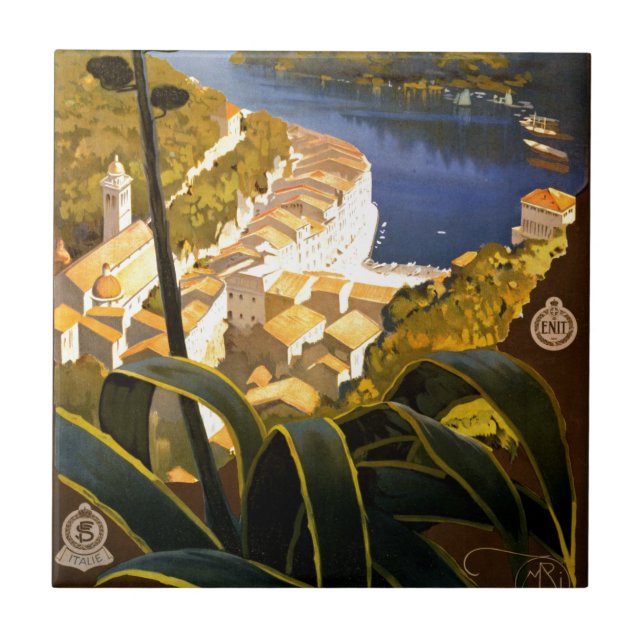Vintage Portofino Italy Tile (Front)