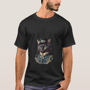 Vintage Portrait Elegant Cat Victorian Era Style C T-Shirt