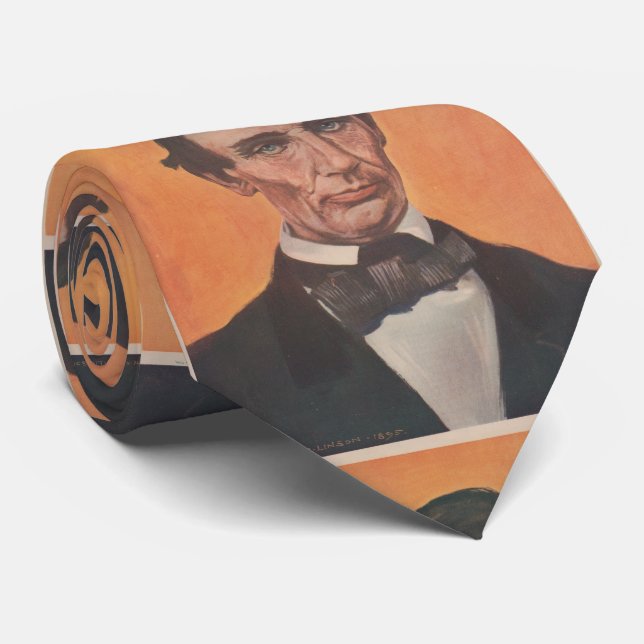 Vintage Portrait of Abraham Lincoln (1895) Tie (Rolled)