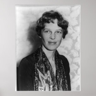 Vintage Portrait of Amelia Earhart Poster