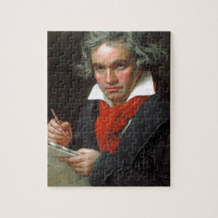 Vintage portrait of composer, Ludwig von Beethoven Jigsaw Puzzle