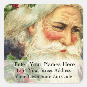 Vintage Portrait of Santa Return Address Label